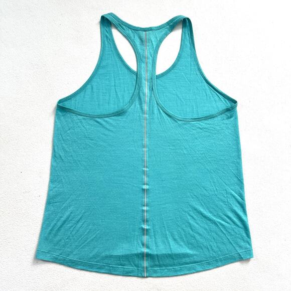 Icebreaker Cool Lite Women Turquoise Merino Wool Tank Racerback Reflective Top L - Picture 5 of 6
